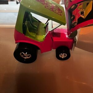 Vintage zoomer boomer hot rod Pink and Green Toy Car